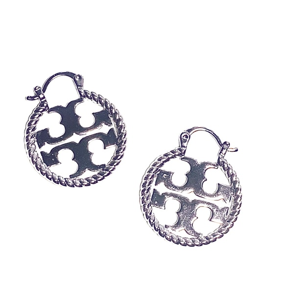 NEW Tory Burch Miller Rope Drop Earrings in SILVER - Picture 5 of 5